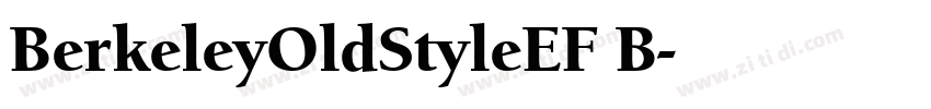BerkeleyOldStyleEF B字体转换
